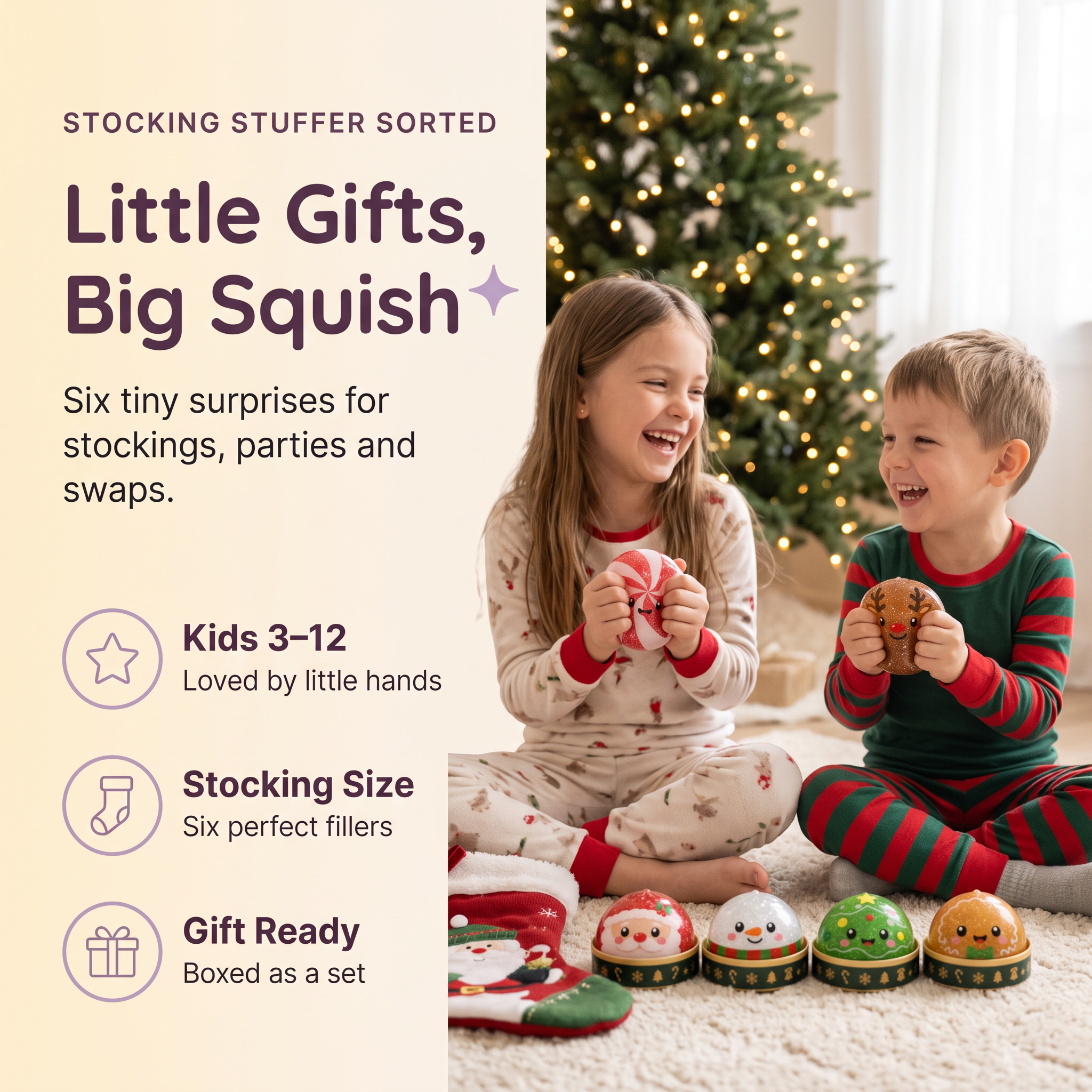 Squishlo™ Christmas Squishy Dumplings - Set of 6