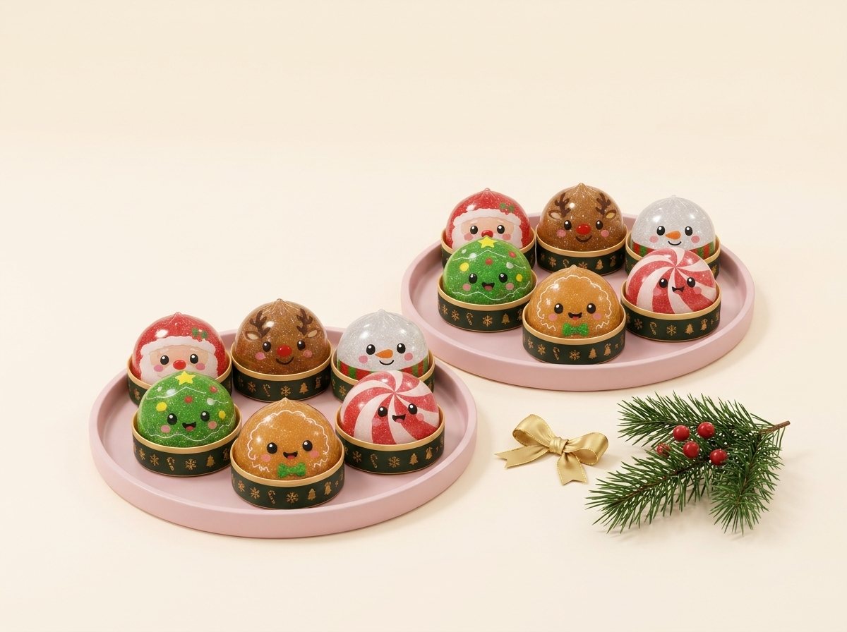 Two complete Christmas Baozi Box sets - one to keep, one to gift